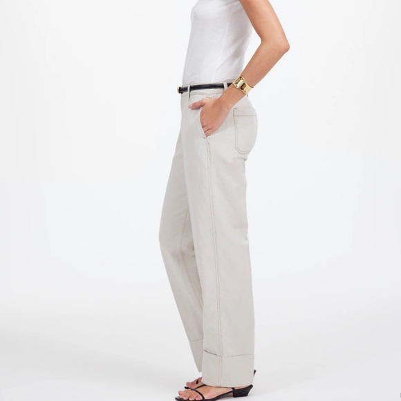 Madewell bone The Dean Easy Straight Pant - Picture 3 of 7